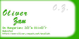 oliver zam business card